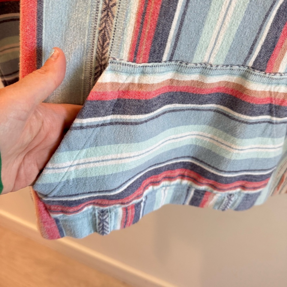 Faherty Organic Cotton Baja Hoodie Poncho Sierra Paradise Small - Picture 4 of 9